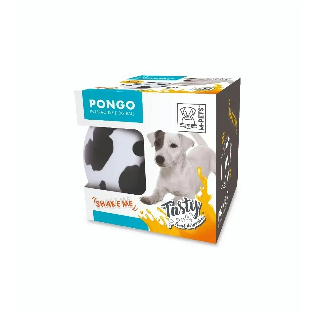 M-Pets Pongo 14cm Pet Dog Interactive Ball Treat Dispensing Sound Shaker Toy