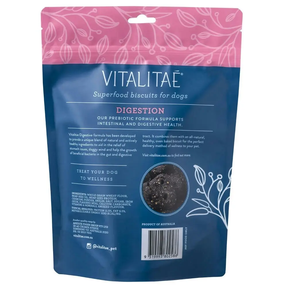 Vitalitae Dog 350g Biscuits Digestion w/Hemp Oil/Protein Pet Healthy Food Treats