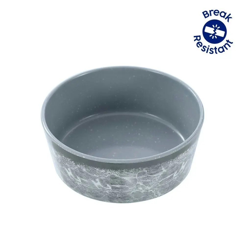 Paws & Claws Medium 14.5cm/500ml Tuff Stuff Pet/Dog Bowl Food/Dish Feeder Grey