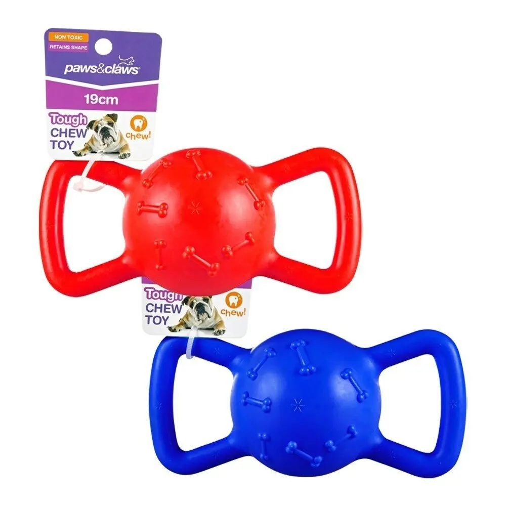 Paws & Claws Pet/Dog 19cm Super Tuff Tug-Of-War TPR Interactive Fun Toy Assorted