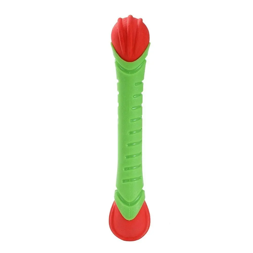 2x Paws & Claws Pet Dog 24cm Ultra Float TPR Baton Toy w/Squeaker Fun Play Green