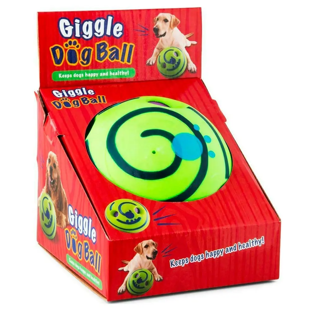 Cushy Pets 15cm Outdoor/Indoor Vinyl Giggle Sound Dog/Pet Toy Playing Ball Green