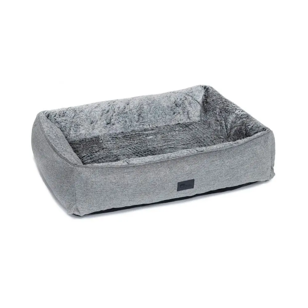 Superior Pet Goods Dog 87cm Bed Ortho Lounger Artic Faux Fur Sleeping Cushion S