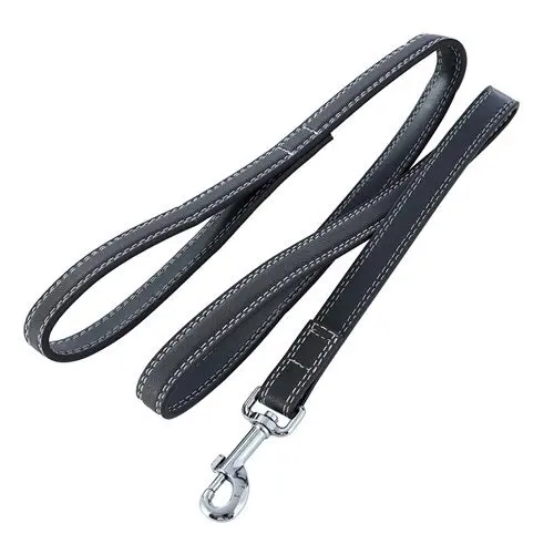 2x Paws & Claws Pet Dog 120cm Leather Look Padded Lead/Leash w/ Stitch Assorted