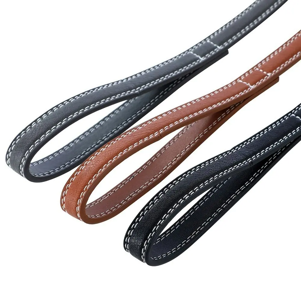 2x Paws & Claws Pet Dog 120cm Leather Look Padded Lead/Leash w/ Stitch Assorted