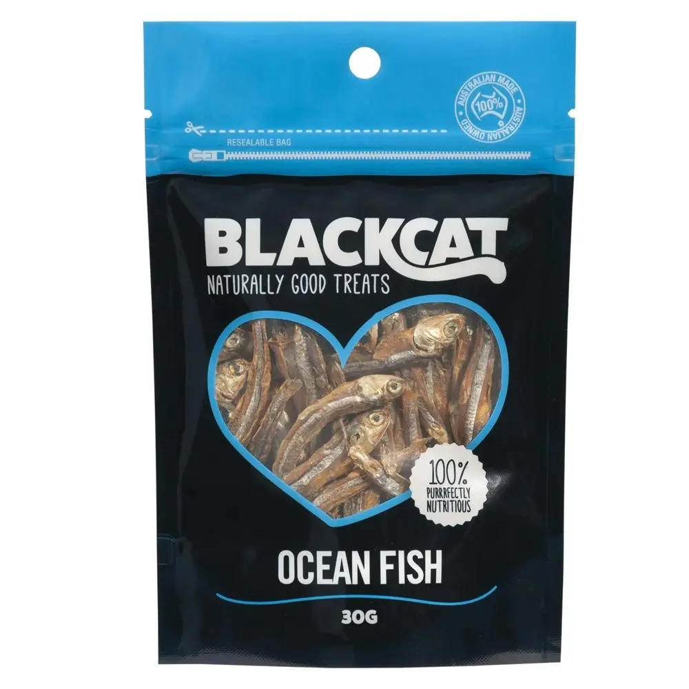 2x Blackcat Ocean Fish 30g Cat/Pet Healthy Treats/Food/Snack Training Reward Bag