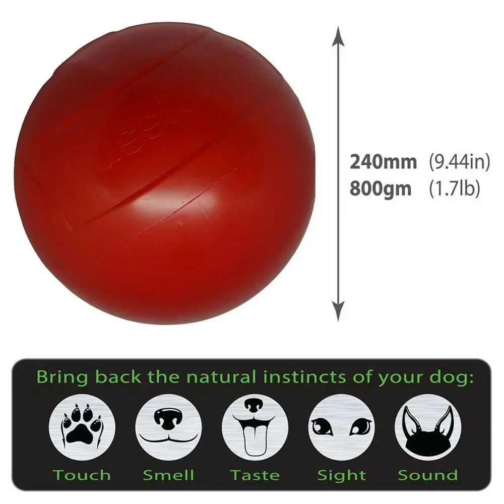 Aussie Dog Products 24cm Enduro Interactive Hard Ball Toy Pet Outdor Red L