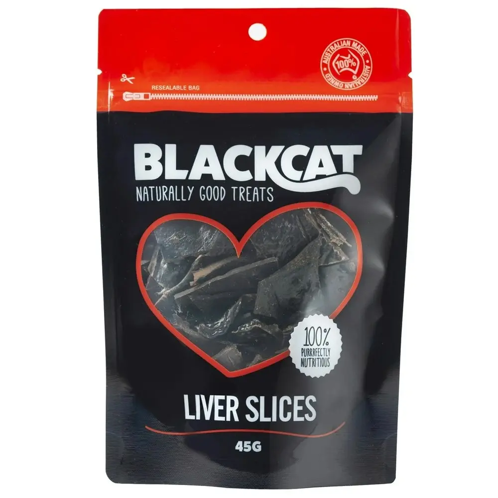 2x Blackcat Liver Slices 45g Cat/Pet Healthy Treats/Food/Meal/Snack Reward Bag