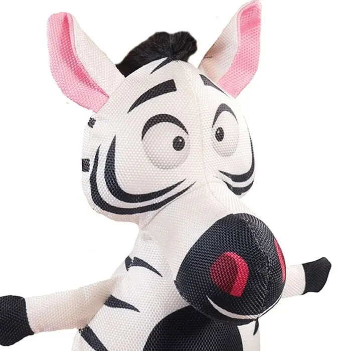 Rosewood Jolly Doggy Tough Safari Zebra Stuffed Pet/Dog Soft Toy Squeaker 32cm