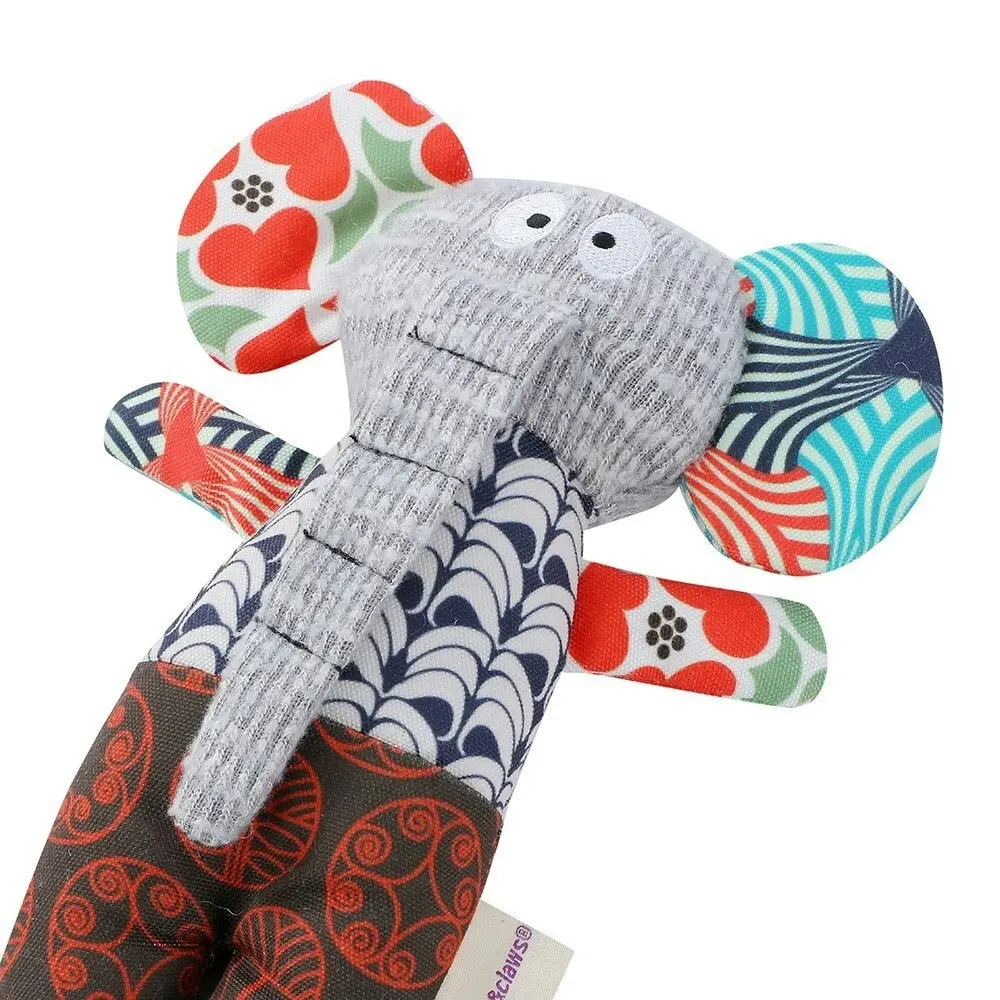 2x Paws & Claws 28x17cm Soft Patchy Pals Sensory Elephant Plush Doll Dog/Pet Toy