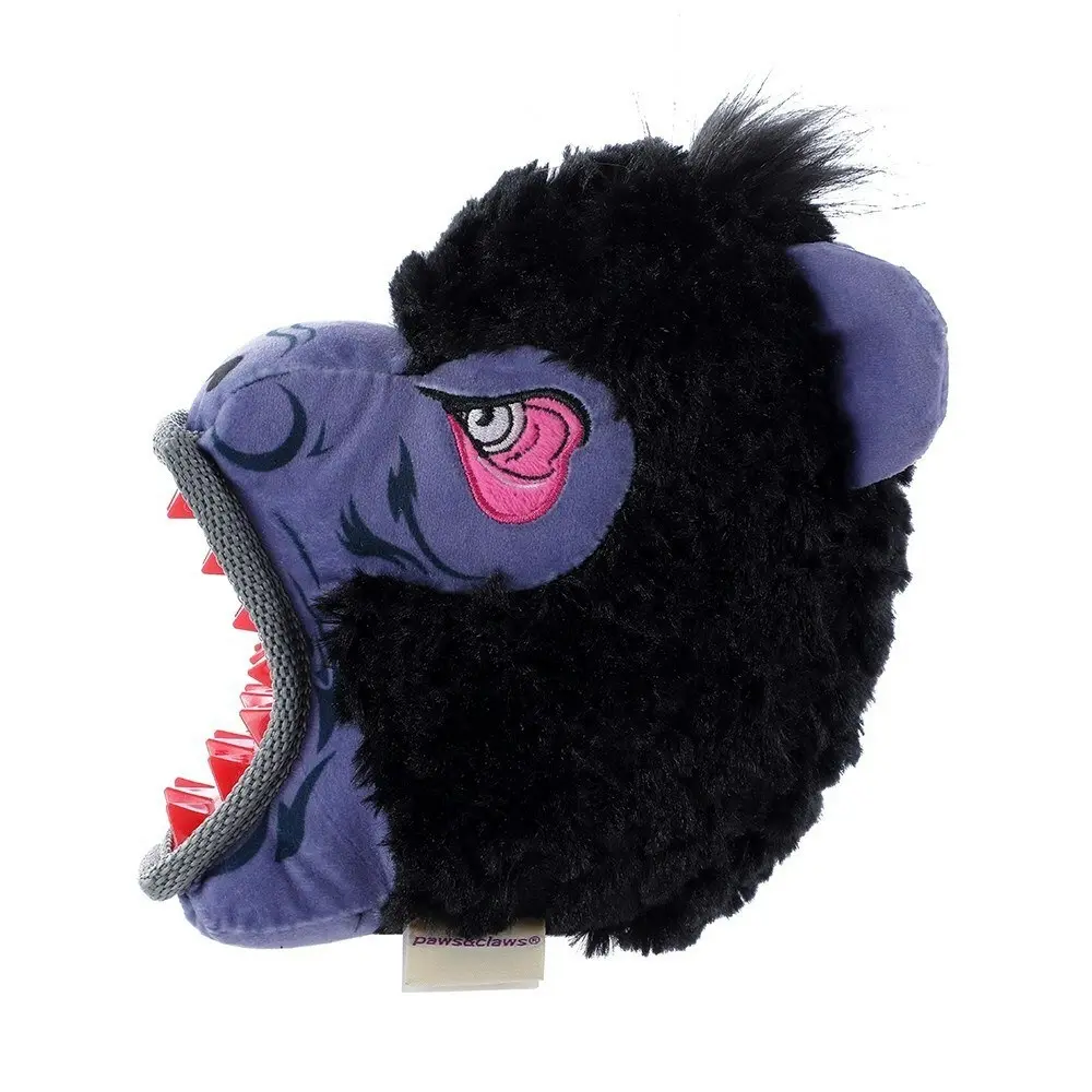 Paws & Claws 21cm Big Biter Gorilla TPR/Plush Pet Interactive Toy w/ Squeaker