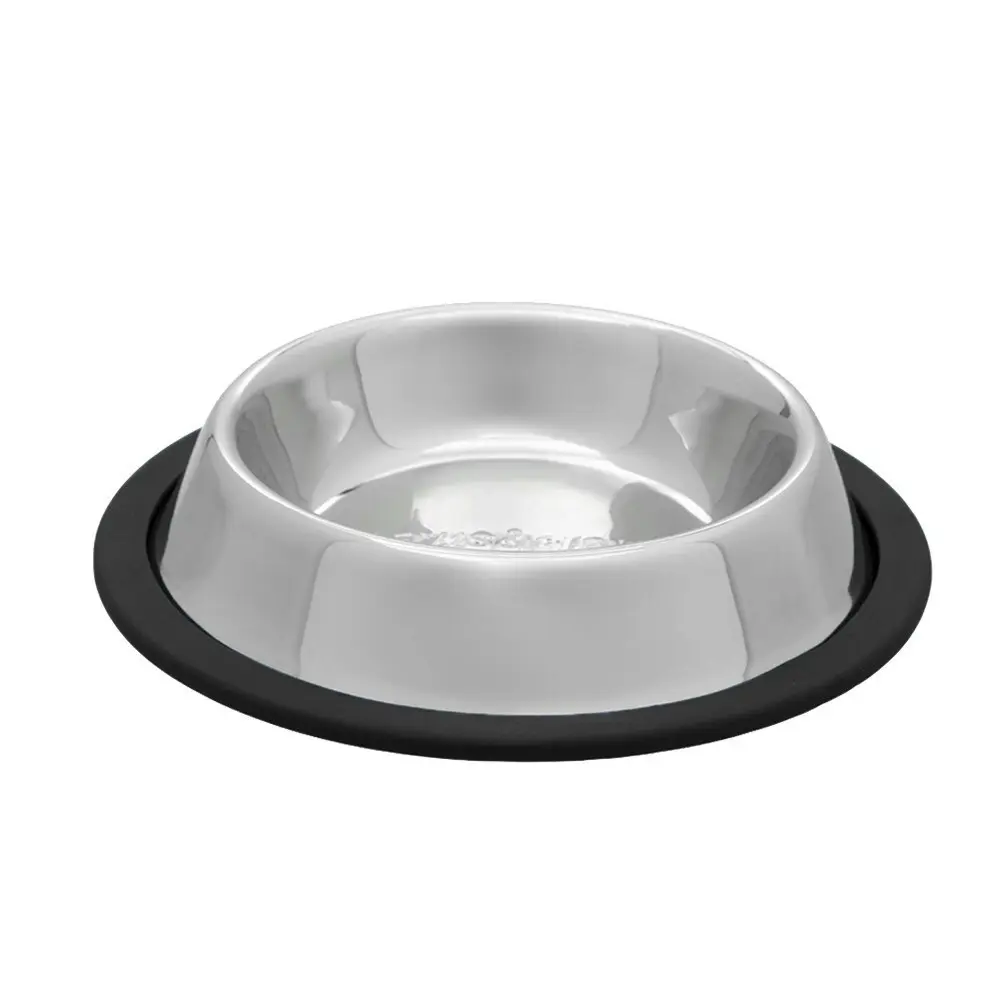 Paws & Claws 700ml Stainless Steel Pet Dog/Cat Drinking/Meal Anti-Skid Bowl BLK