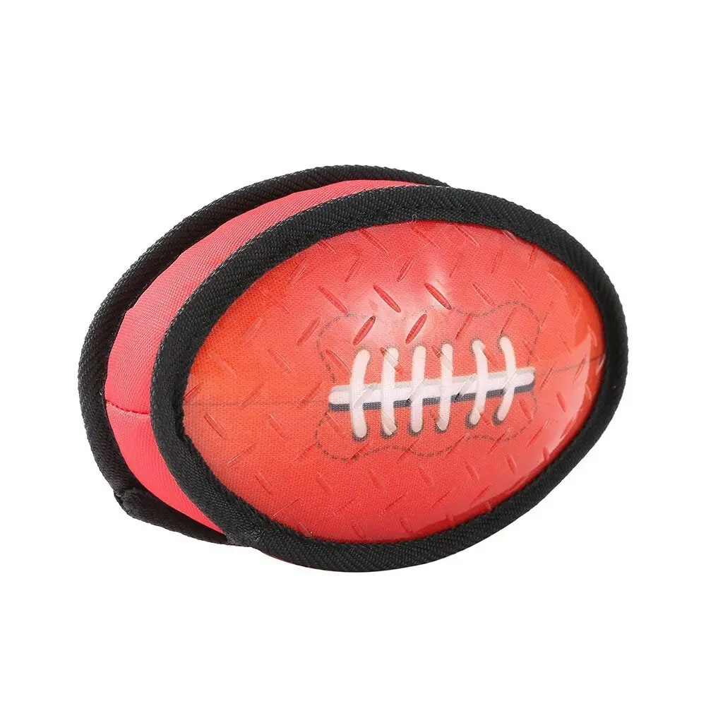 Paws & Claws 18cm Super Sports TPR Covered Oxford Football Pet Toy w/ Squeaker