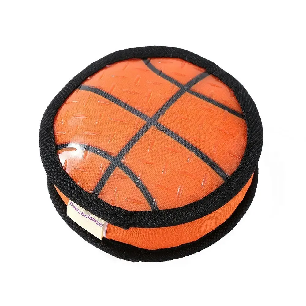 Paws & Claws 15cm Super Sports TPR Covered Oxford Basketball Pet Toy w/ Squeaker