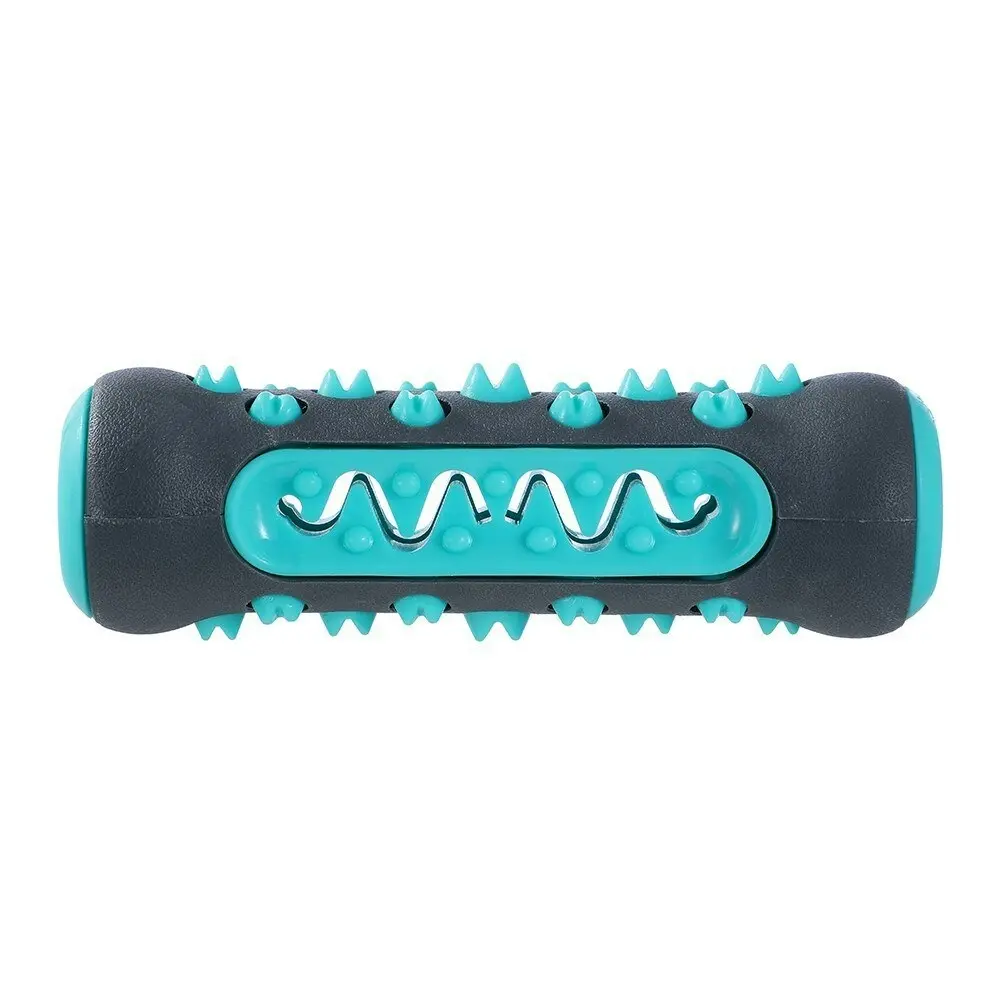 Paws & Claws Dog/Pet 15cm Rubber Treat Roller Bone Dental Chew Toy Black/Teal