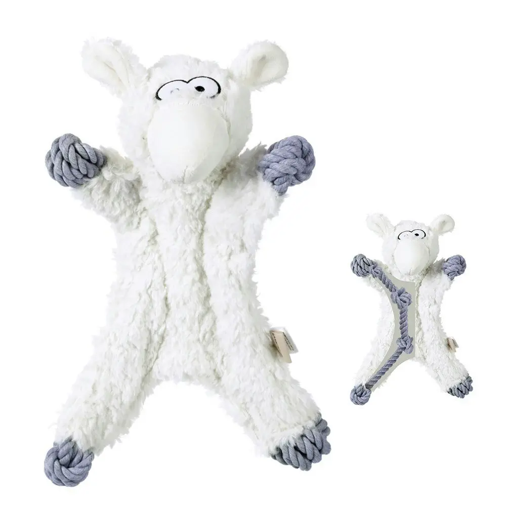 Paws & Claws 40cm Animal Kingdom Plush Rope Sheep Pet Interactive Play/Chew Toy