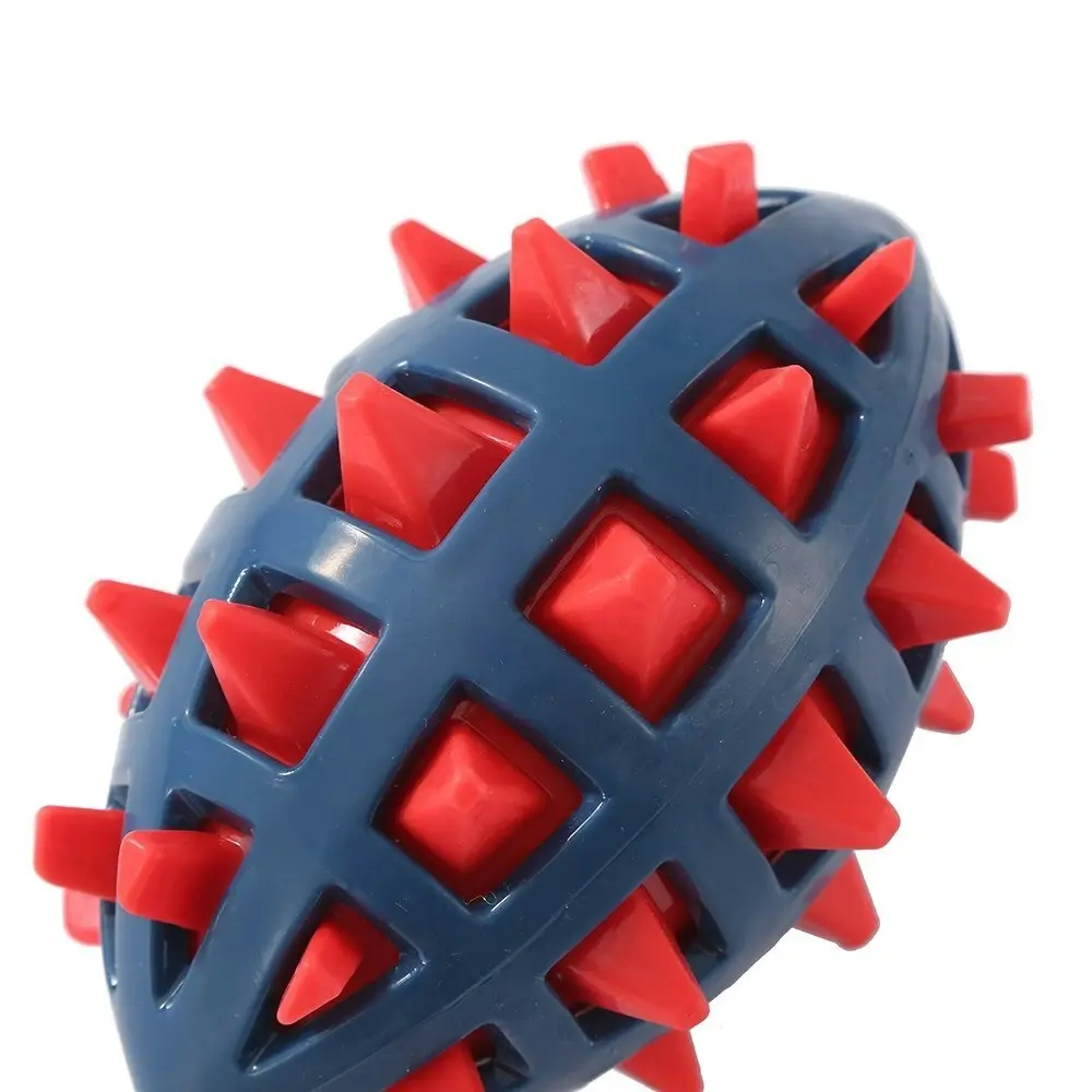 2x Paws & Claws Dog/Pet 10cm Rubber Spikey Football Interactive Toy w/ Squeaker