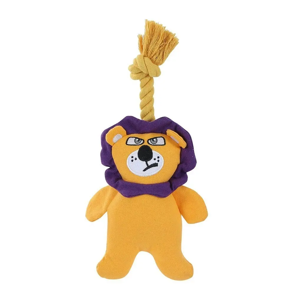 Paws & Claws 36cm Rascal Canvas Lion Tugger Pet Interactive/Play Toy w/ Squeaker