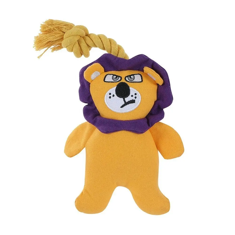 Paws & Claws 36cm Rascal Canvas Lion Tugger Pet Interactive/Play Toy w/ Squeaker