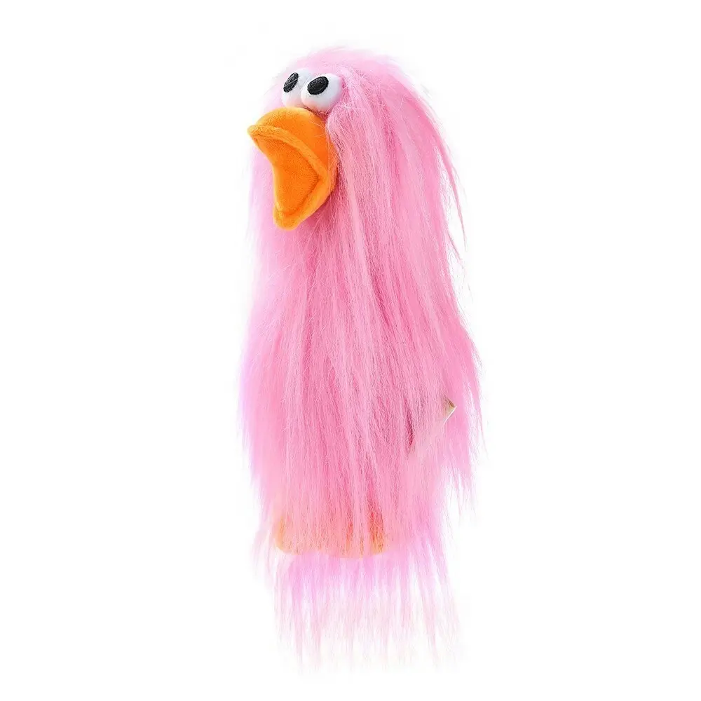 Paws & Claws 22cm Super Shaggy Duck Dog/Pet Soft Plush Squeker Stuffed Toys Pink