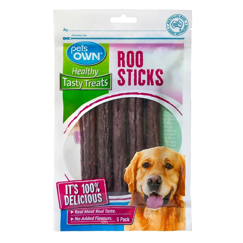 10x Pets Own Roo Sticks Healthy Tasty Chew Dog/Pet Treats/Food/Snacks/Rewards