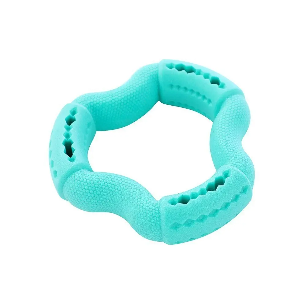 3x Paws & Claws 12.3x12.3x3.1cm Fetch N' Play Treat Ring Dog/Pet Rubber Toy ASST