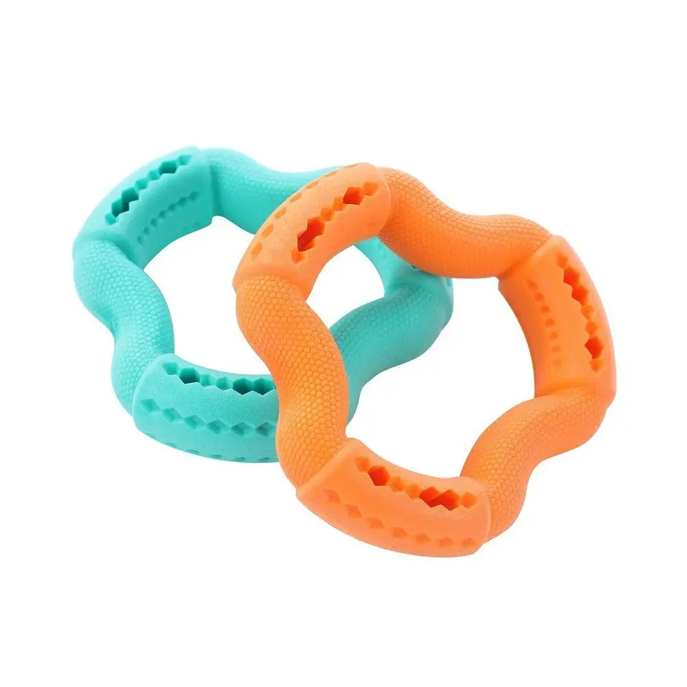 3x Paws & Claws 12.3x12.3x3.1cm Fetch N' Play Treat Ring Dog/Pet Rubber Toy ASST