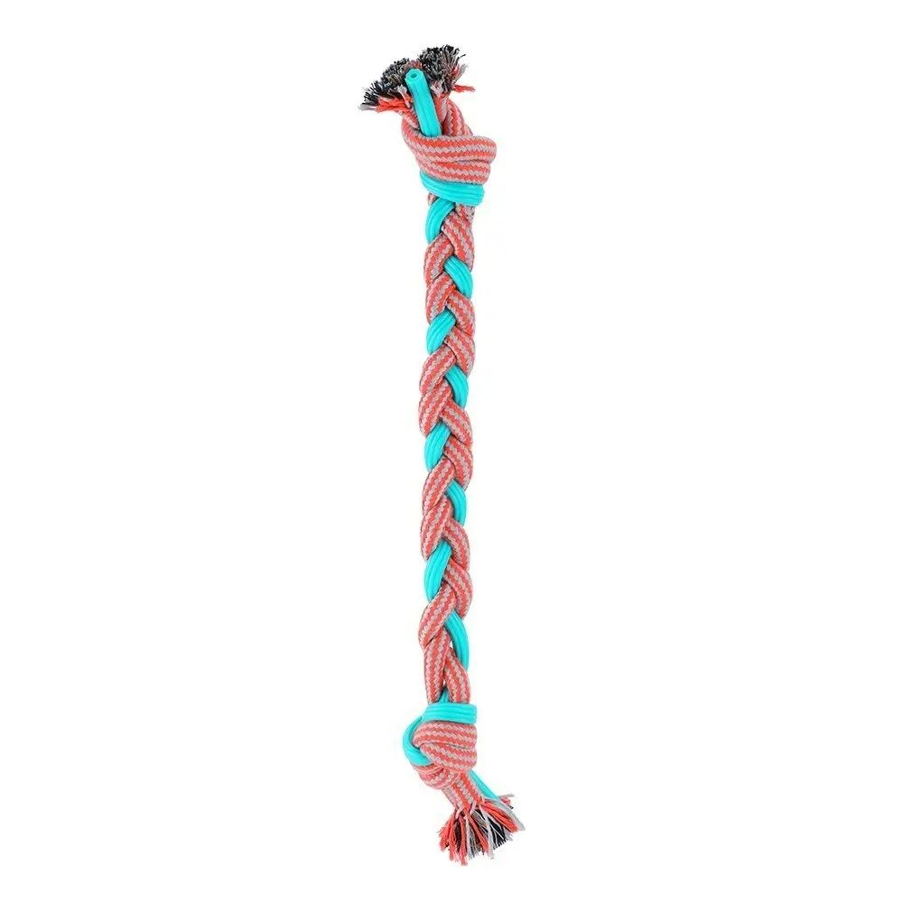 Paws & Claws Dog/Pet 50cm Rubber Braided Rope Plaited Tugger Interactive Toy