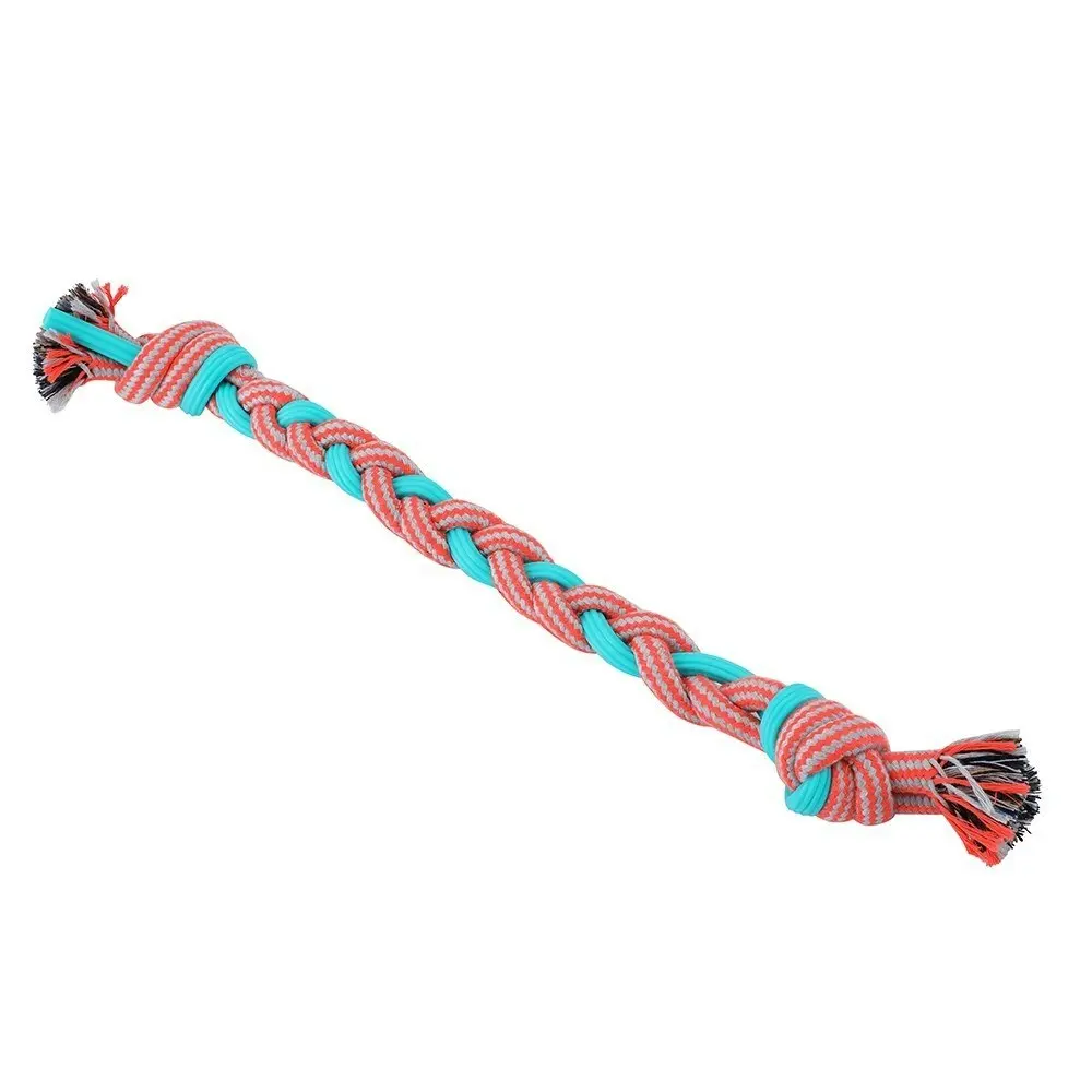 Paws & Claws Dog/Pet 50cm Rubber Braided Rope Plaited Tugger Interactive Toy