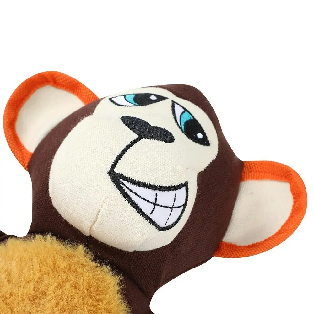 Paws & Claws 32cm Super Tuff Buddies Oxford Pet Playing Toy Monkey w/ Squeaker