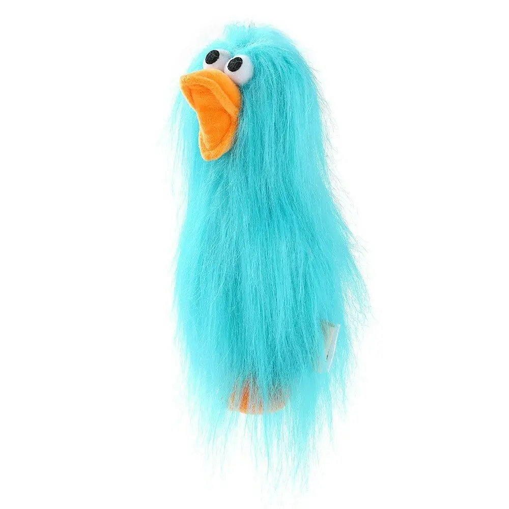 Paws & Claws 22cm Super Shaggy Duck Dog/Pet Soft Plush Squeker Stuffed Toys Aqua