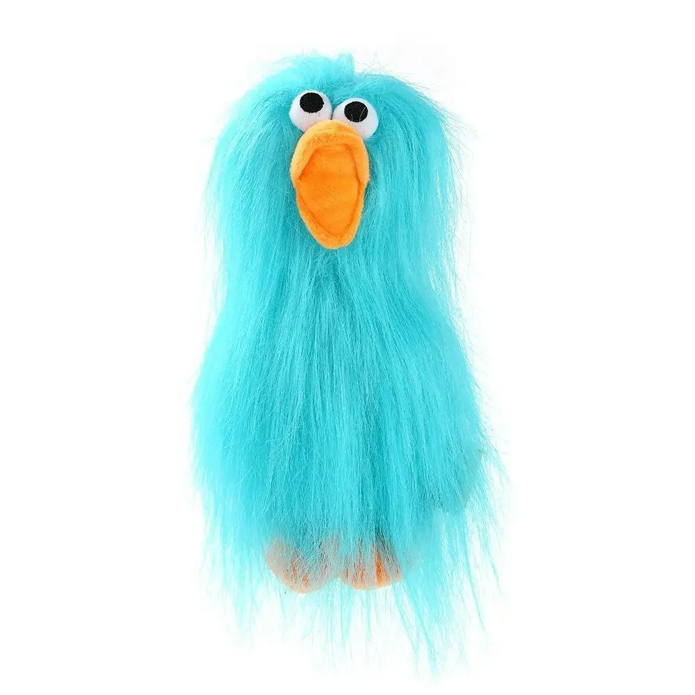 Paws & Claws 22cm Super Shaggy Duck Dog/Pet Soft Plush Squeker Stuffed Toys Aqua