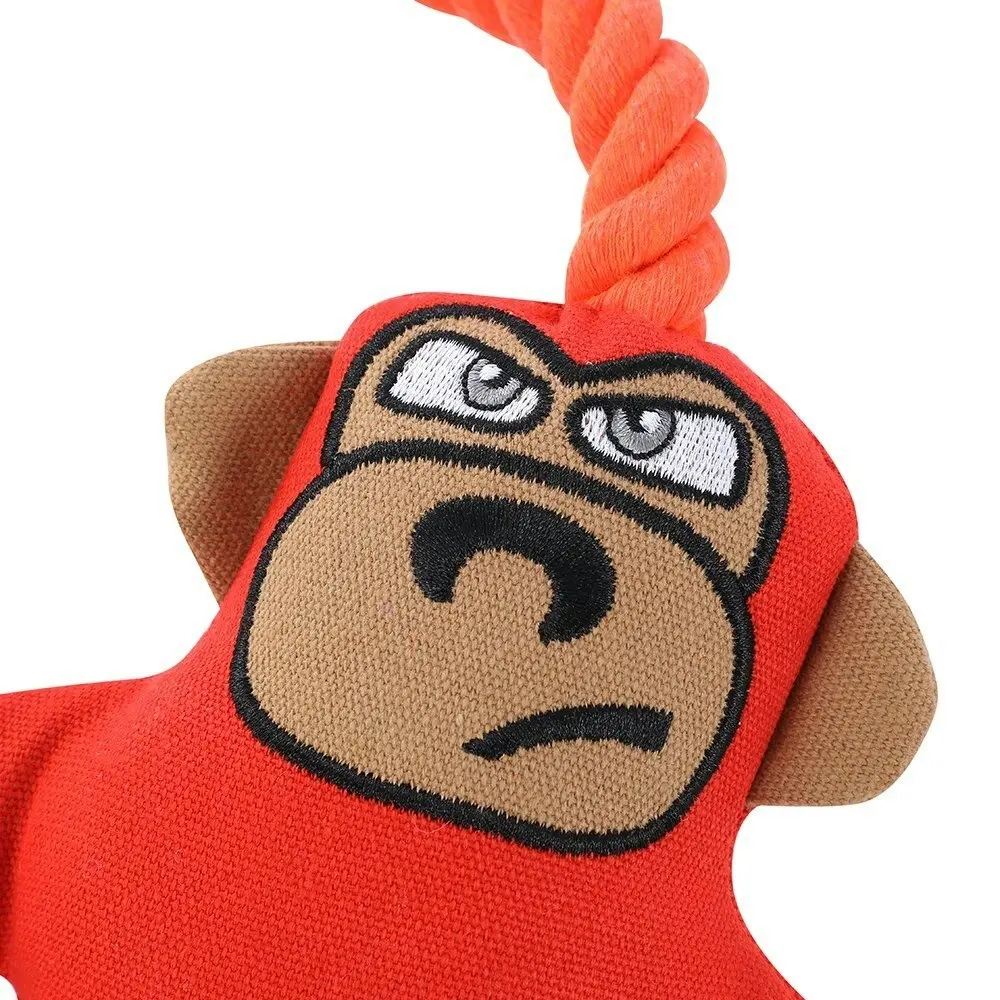 Paws & Claws 36cm Rascal Canvas Gorilla Tugger Pet Interactive Toy w/ Squeaker