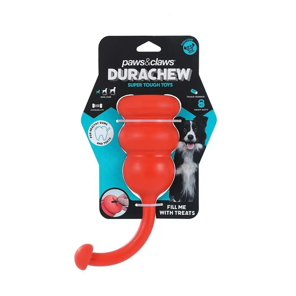 Paws & Claws 20cm Dura Chew Treat/Chew Tumbler Lge Pet Interactive Toy Assorted