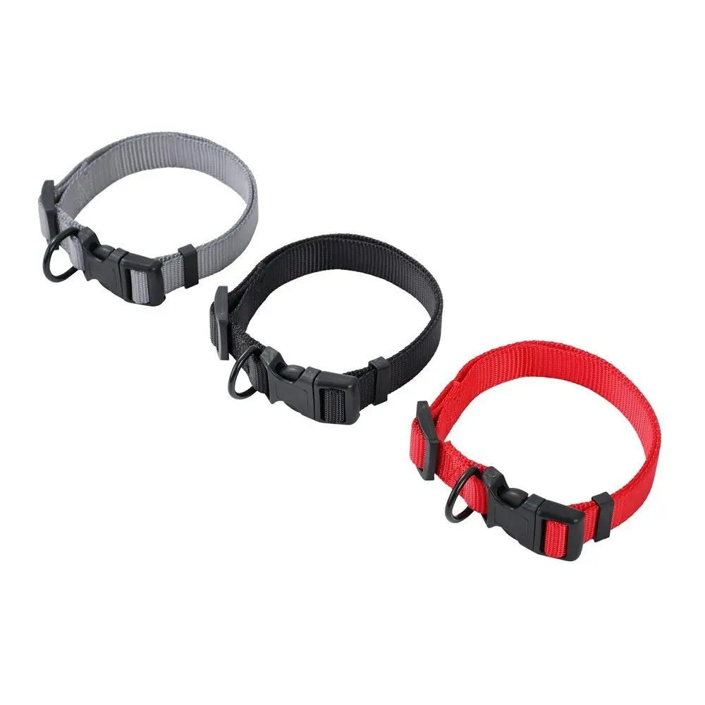 3x Paws & Claws Essentials Adjustable Pet Medium Dog Secure Neck Collar ASST