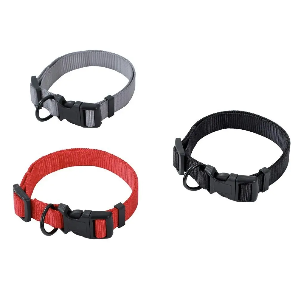 3x Paws & Claws Essentials Adjustable Pet Medium Dog Secure Neck Collar ASST