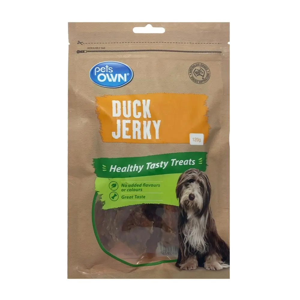 2x Pets Own Duck Jerky Healthy Chews Tasty Dog/Pet Treat/Food/Rewards/Snack 120g