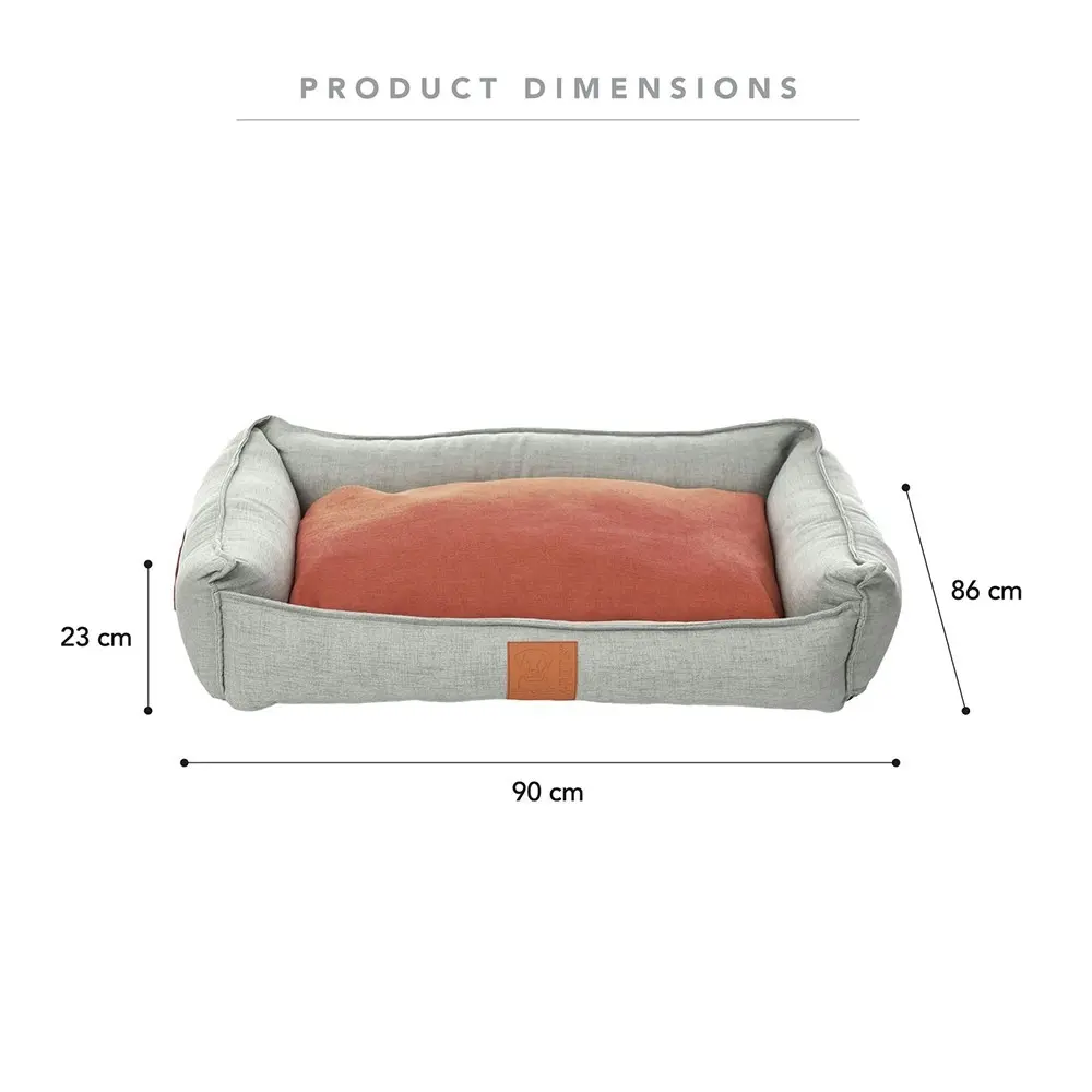 M-Pets Large 61 x 23 x 86 cm Moon Dog/Pet Bed Orange/Grey Anti Slip Soft/Comfy