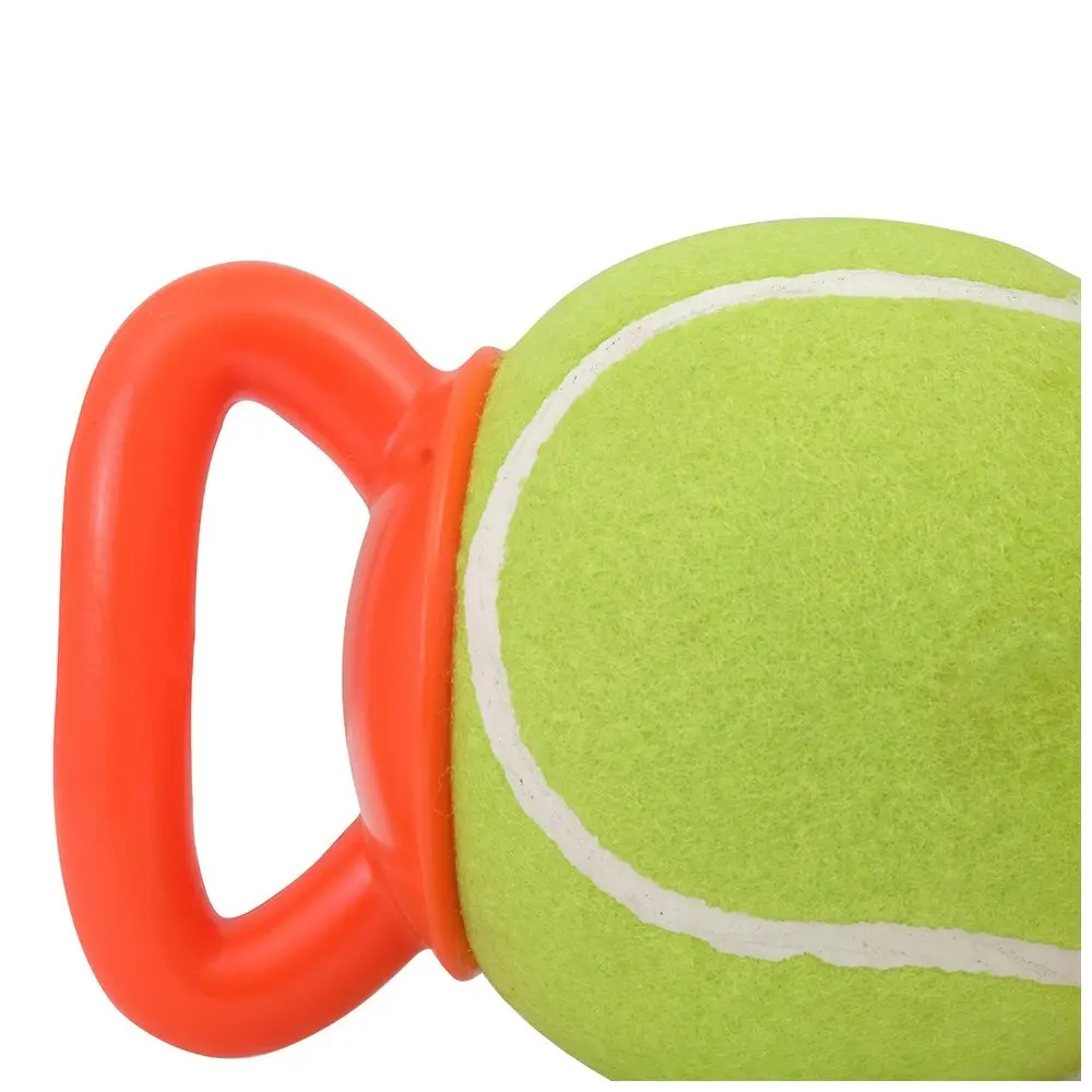 M-Pets 23cm Handly Ball Pet Dog Catch Interactive Play Fetch Toy Green/Orange