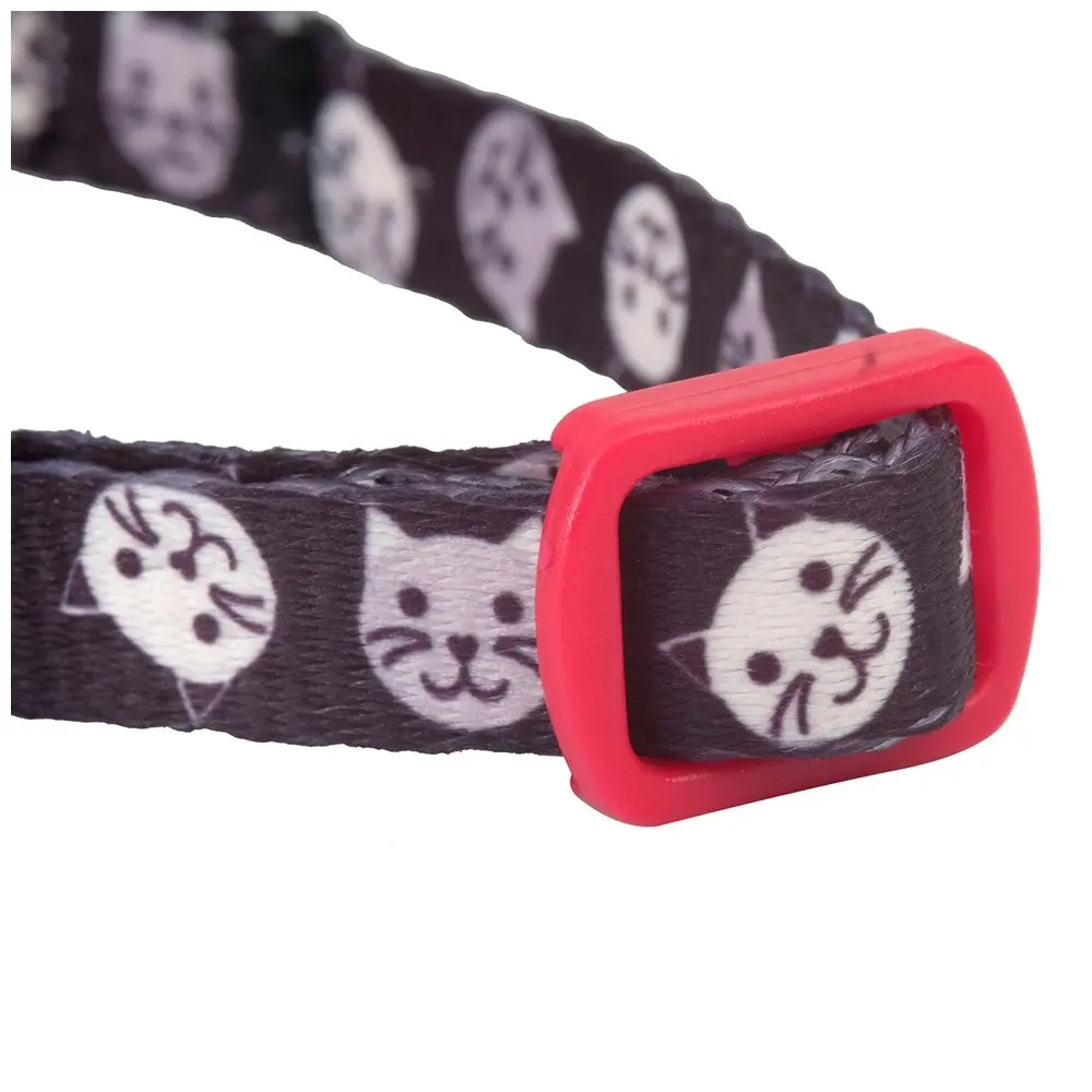 M-Pets Zany 30cm Eco-Friendly Pet/Cat Neck Collar Secure Strap w/ Bell Coral