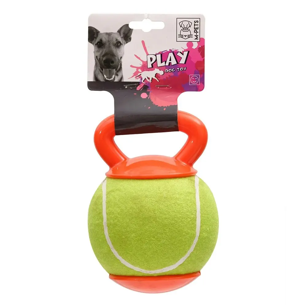 M-Pets 18cm Baggy Ball Pet Dog Catch Interactive Fun Play Fetch Toy Green/Orange