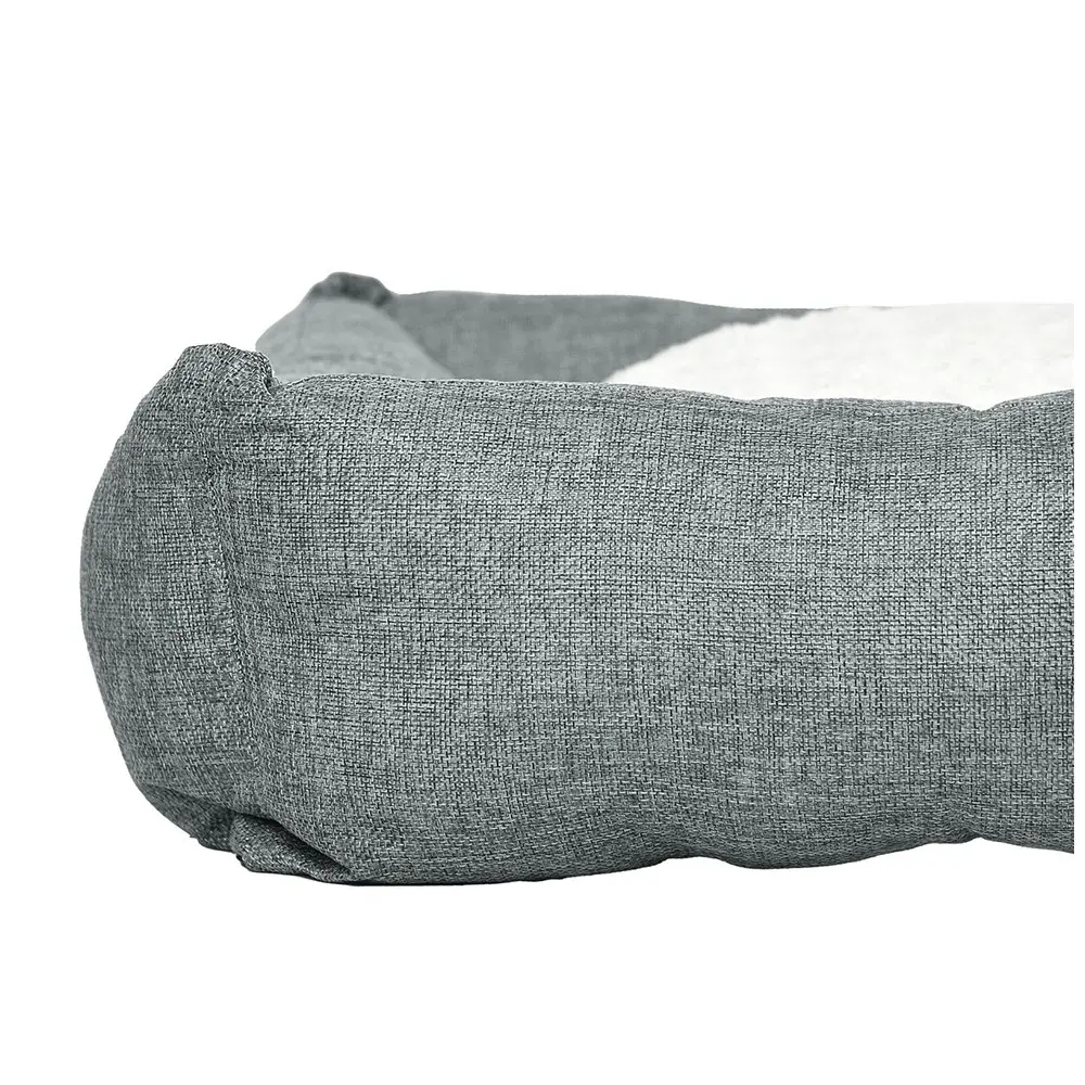 M-Pets Medium 80 x 60 x 20 cm Oleron Dog/Pet Basket/Bed Non Slip Dark Grey