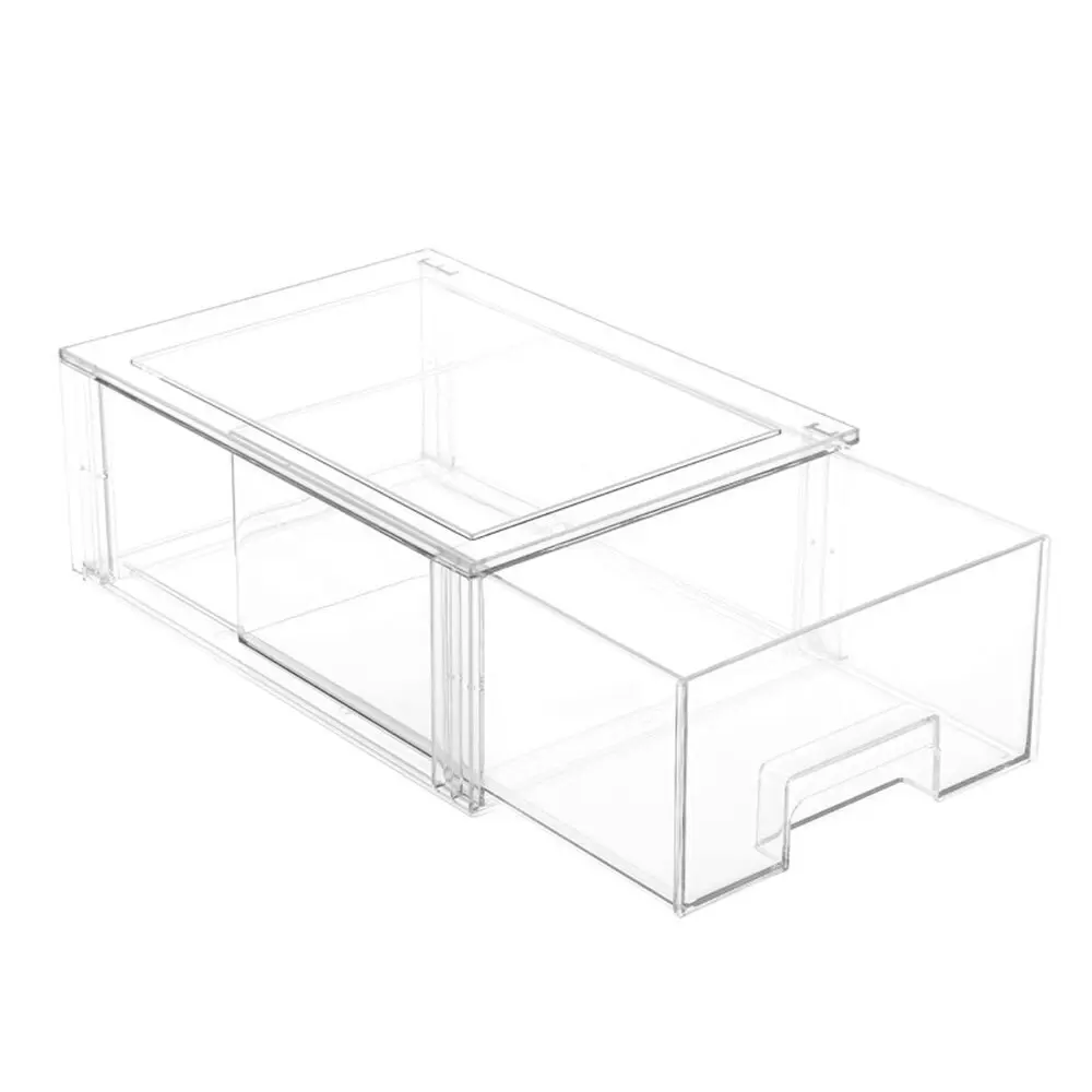 2x Boxsweden Crystal Stackable Organiser Drawer 35cm Storage Cabinet Box