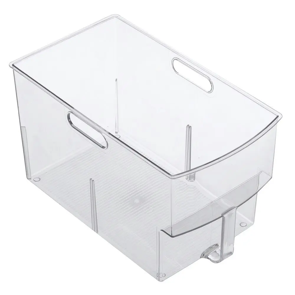 3x Boxsweden Crystal Plastic Storage Container/Bin 32cm Large Fridge/Pantry Bin