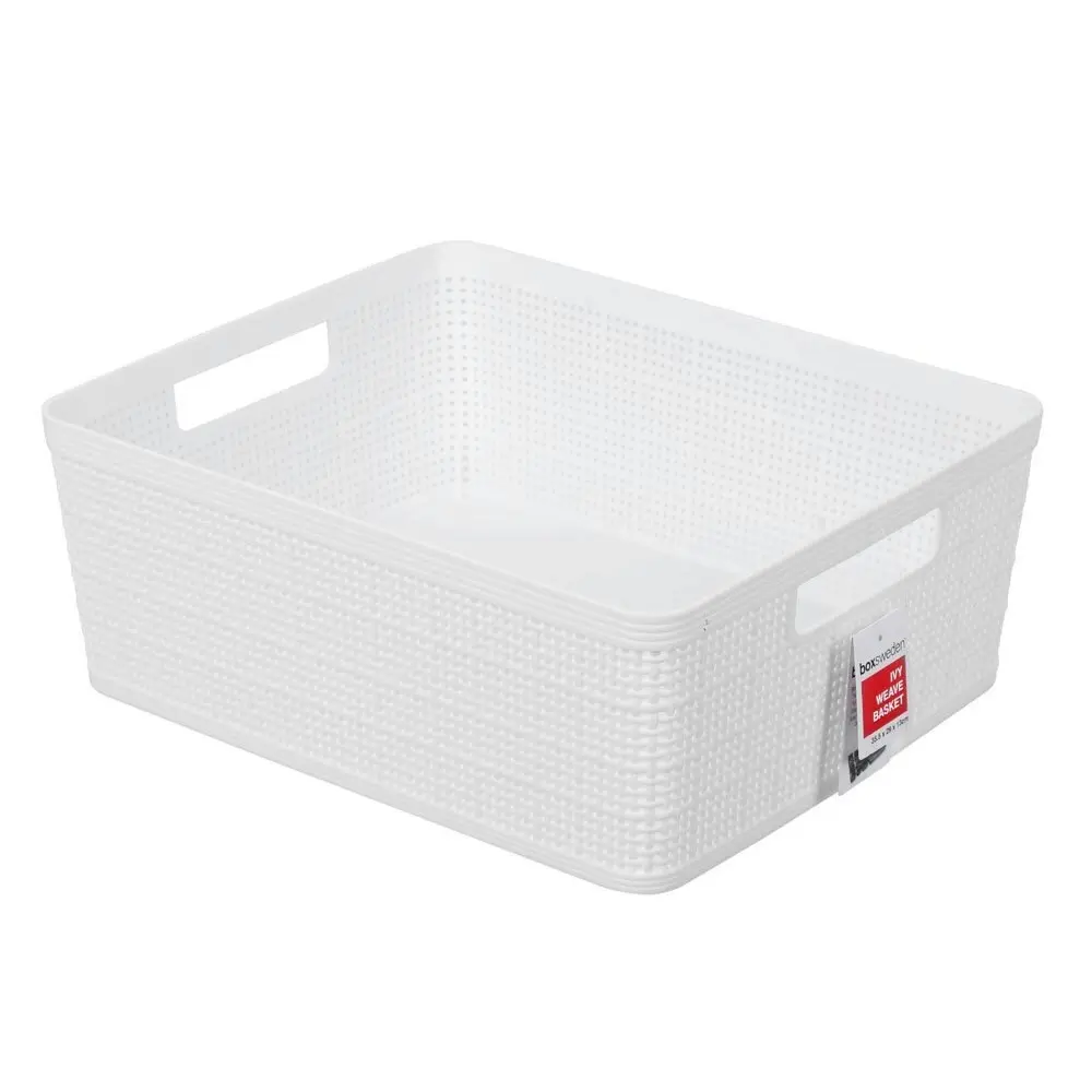 2PK Boxsweden 35.5cm Ivy Weave Basket Storage Organiser Container Large Assort