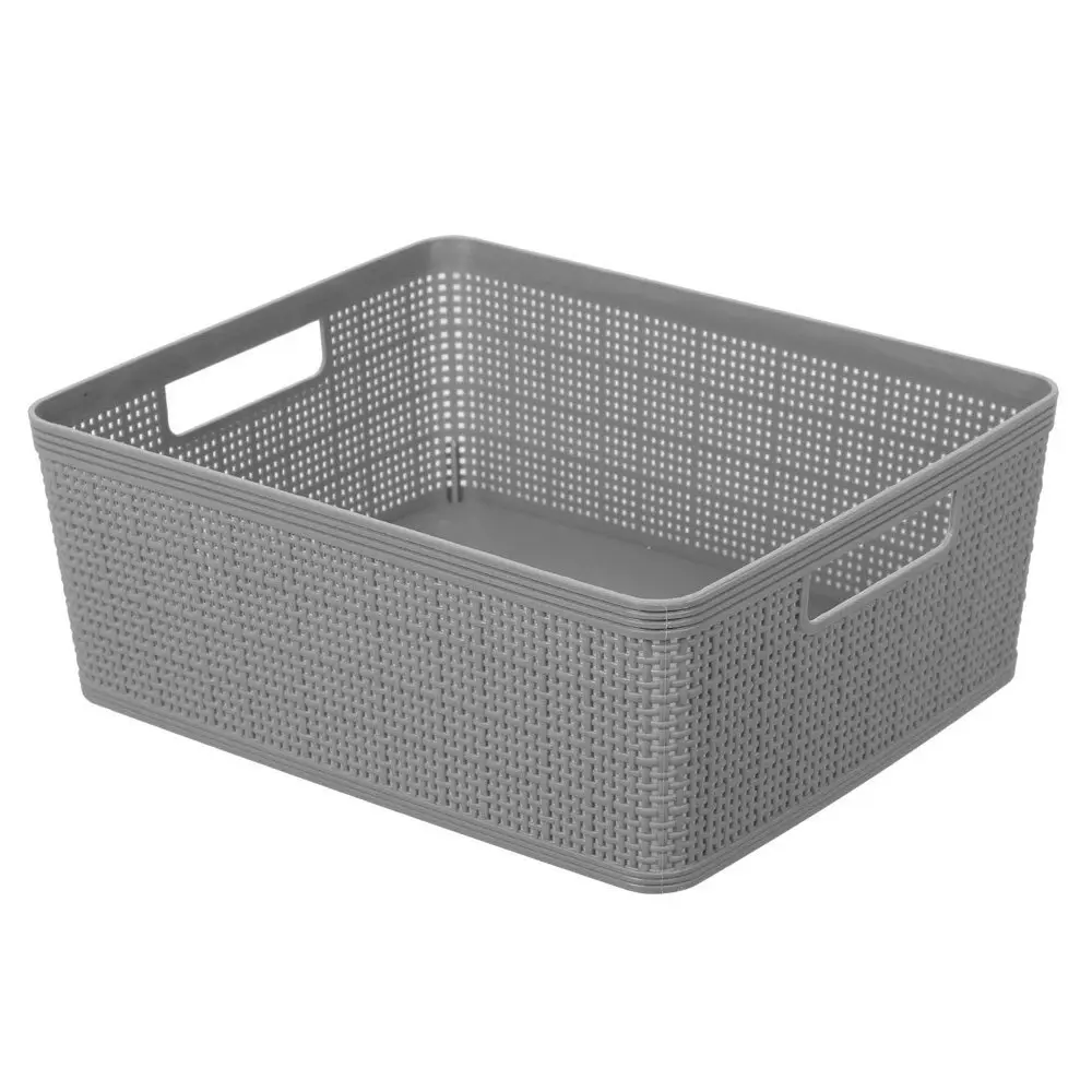 2PK Boxsweden 35.5cm Ivy Weave Basket Storage Organiser Container Large Assort