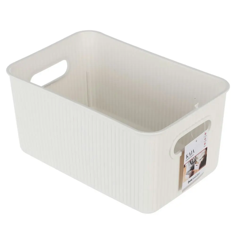 5x Boxsweden 27.5cm Kaia Storage Basket Organiser Container w/ Handles Assorted