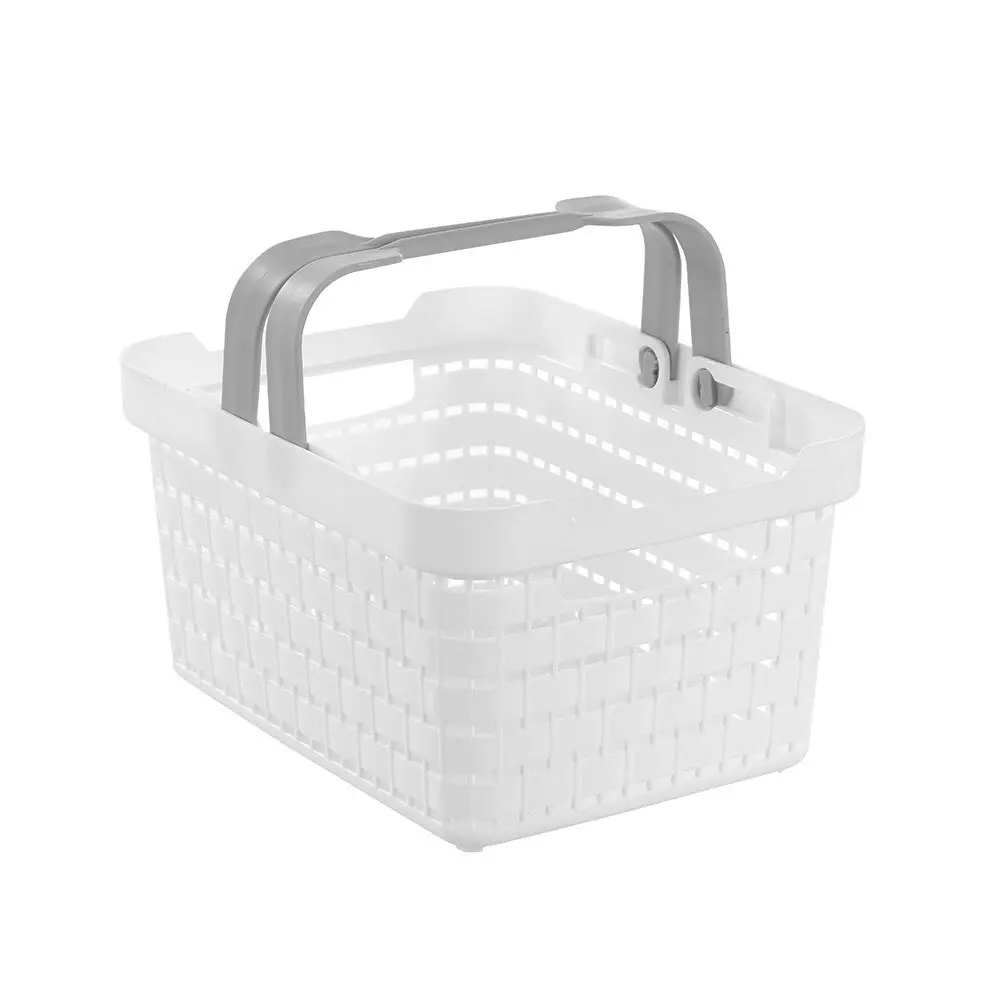 3x Boxsweden Small 25.5cm Logan Carry Basket Storage Organiser w/ Handle Assort