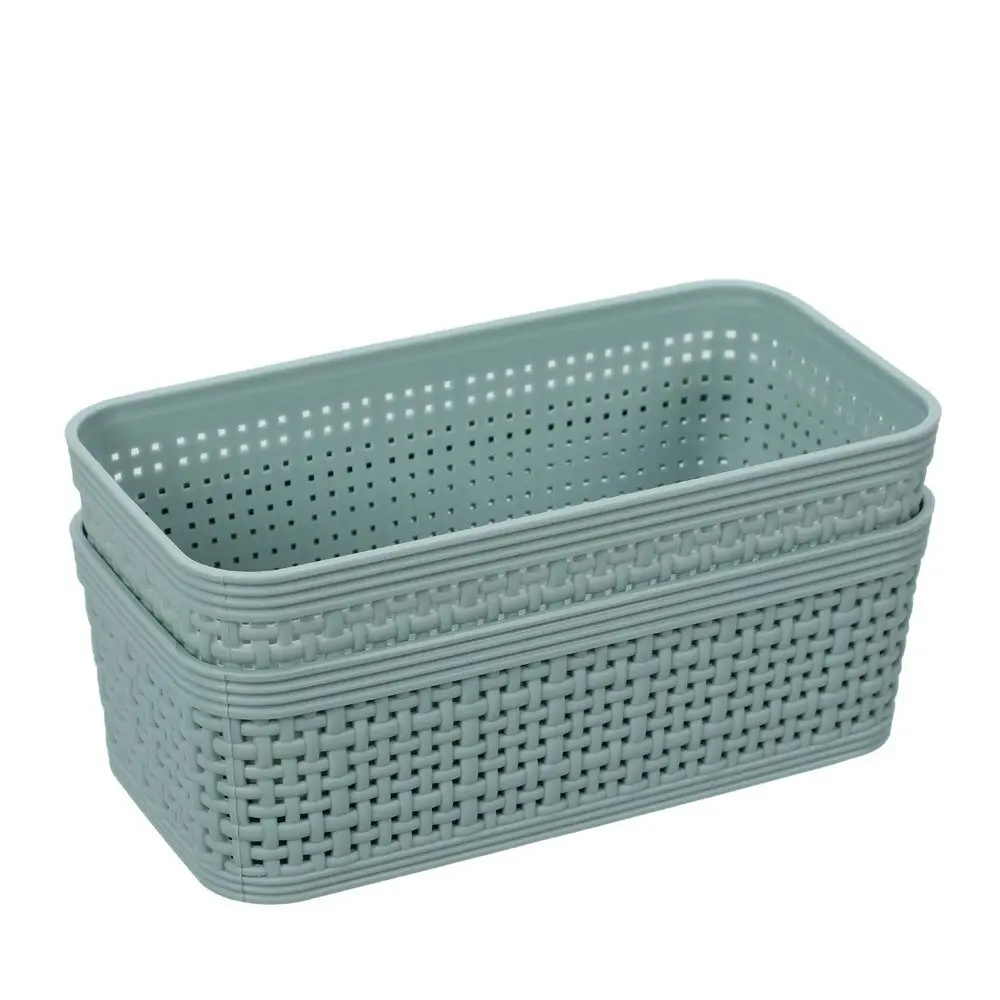 4x 2PK Boxsweden Ivy Weave Basket 18.5cm Home Storage Organiser Container Asst.