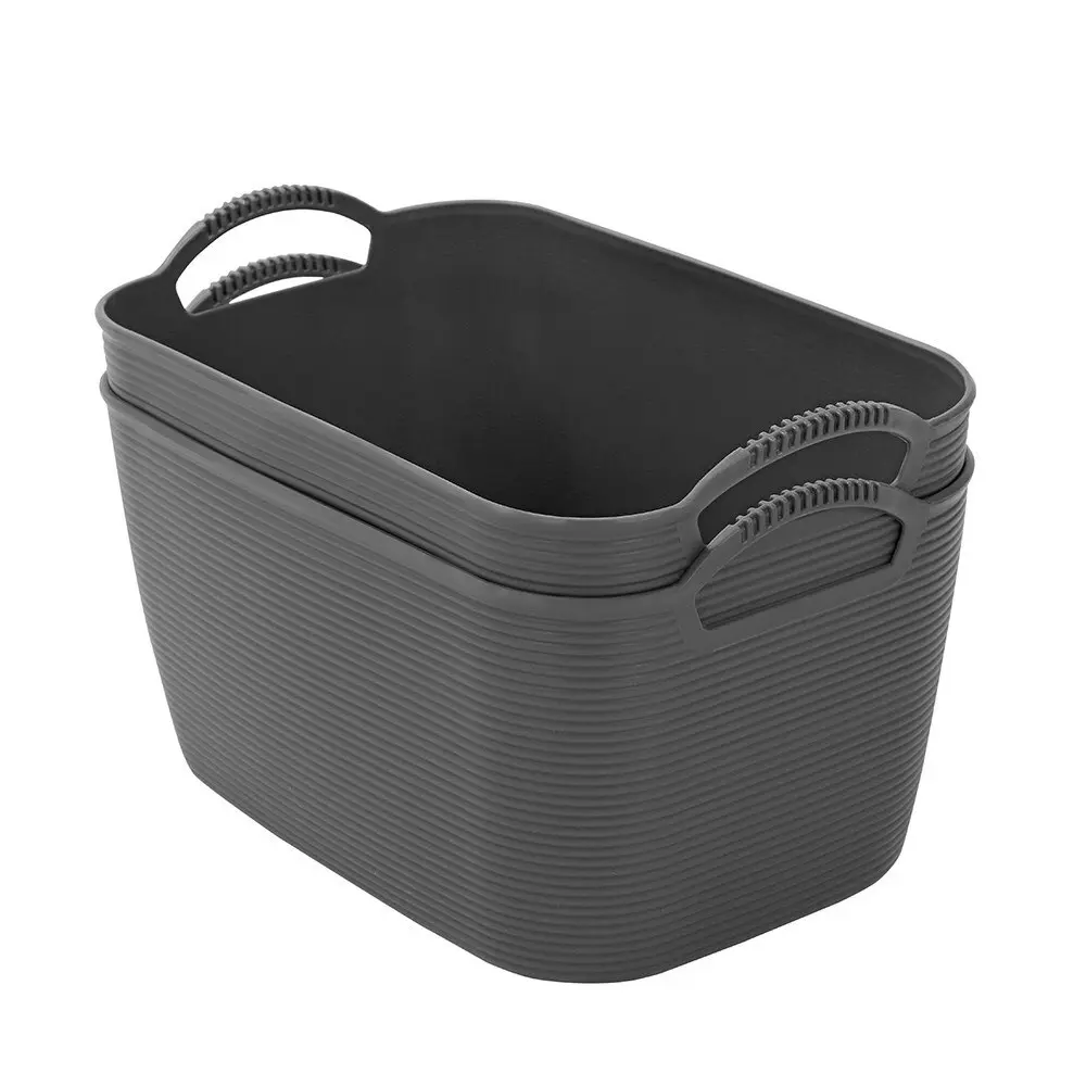 4x Boxsweden 30.5cm Flexible Storage Basket Container w/Carry Handles Med Asst